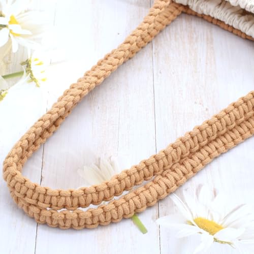 Image of TeeYee Boho Crochet Summer Handbag Handmade Cotton Rope Knit Shoulder Bags for Women Bohemia Tote for Travel