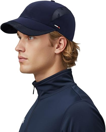 GUSTAVE® Caps for Men Breathable Net Cotton Men & Women Adjustable Sun Visor UV Protection Summer Sports Hat for Golf, Cyc...