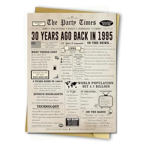 Huameigf Jumbo 30th Birthday Card Gifts for Daughter Son, Unique 30th Birthday Party Decorations for Women Men, Large 30 Years Old Bday Card for Him Her Cover