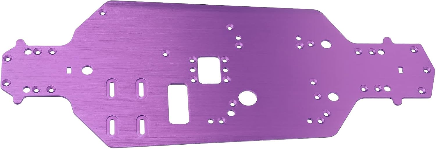 VGEBY Aluminum Alloy Chassis Bottom Plate Replacement Upgrade Parts Compatible for HSP 94122 1/10 RC Car (Purple) Model Car Accessories Model Toy - Image 4