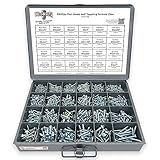 Phillips Pan Head Self Tapping Sheet Metal Screws Zinc Plated Assortment Kit - 1421 Pcs!