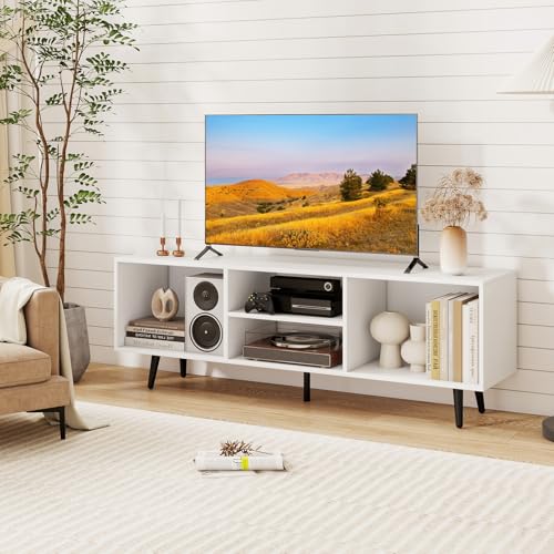 For Tvs Up To 55", Tv Entertainment Center With Storage, Ope