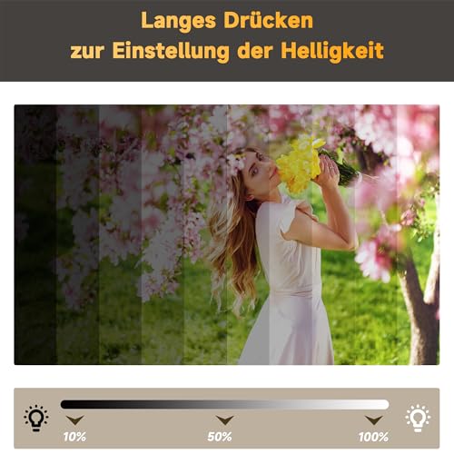 SONNI LED Badspiegel 50x70 cm mit Touch, 3 Lichtfarben, Anti-Beschlag – Ansicht 4