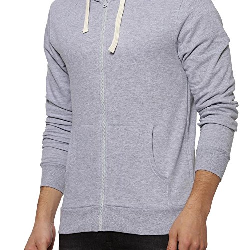 Image of CAHOOT Men's Zip-Front Hoodie with Contrast Drawstring for Casual Wear | Long Sleeve | Hooded Neck | Zipper Closure | Cotton Sweatshirt Crafted with Comfort Fit for Everyday Wear