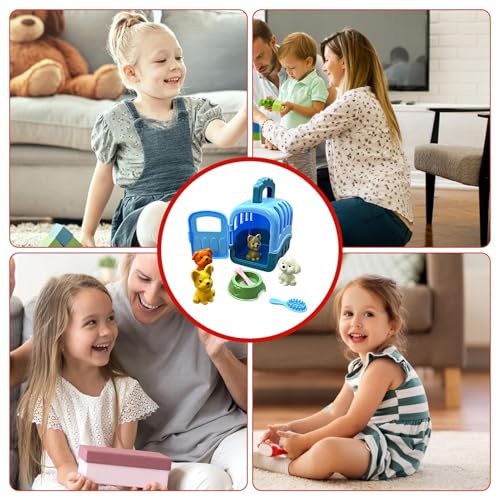 Spielset im Käfig für Haustiere, Lernspiele für Kinder, interaktives Spiel, Spielzeug für Hunde mit Haustieren D