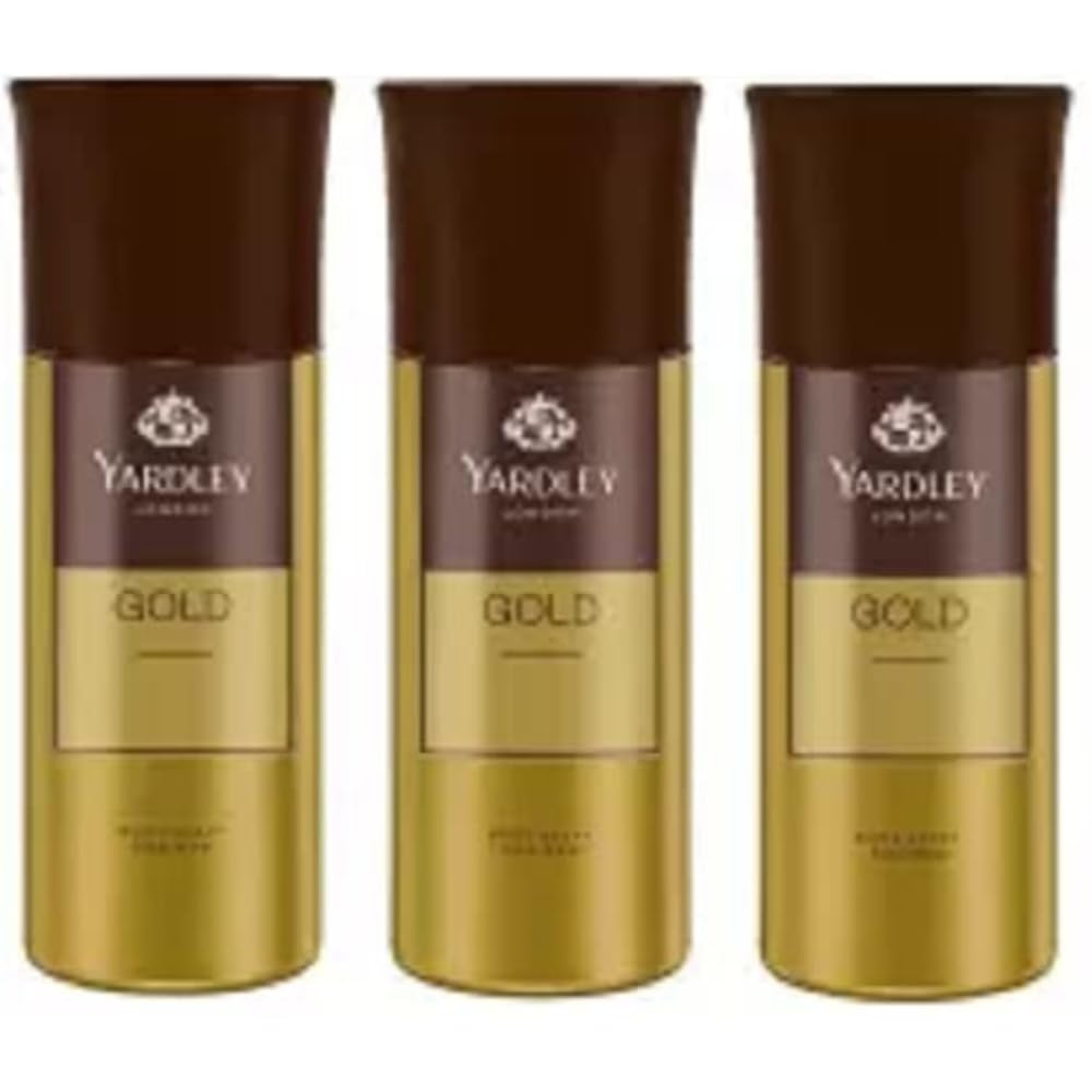 Yardley London Men Gold 150ML Each (Pack of 3) Deodorant Spray - For Men (450 ml, Pack of 3)-image-9