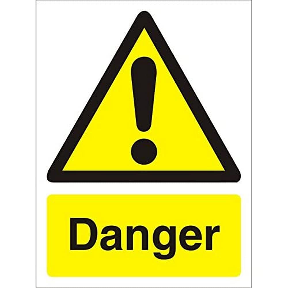 Seco Danger Sign, 300mm x 400mm - 1mm Semi Rigid Plastic