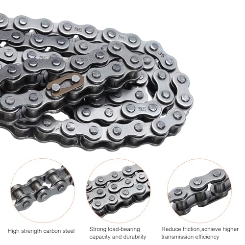 QUARKZMAN #35/DIN/ISO 06C Roller Chain 10 Fuß 3/8 Teilung Kohlenstoffstahl Roller Chains Für Go-Karts Fahrräder 320 Glieder