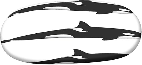 Miniatura 3 de Oval Fitted Tablecloth, Sea Animals Decor Elasticized Polyester Table Cover,Three Orca Killer Whalesin Different Print Fitted Table Cloth, Fits Oval