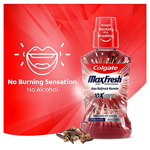 Image of Colgate Maxfresh Plax Antibacterial Mouthwash, 24 /7 Fresh Breath - 250ml, (Clove)