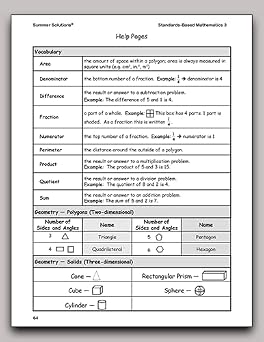Summer Solutions Standards-Based Mathematics Level 3