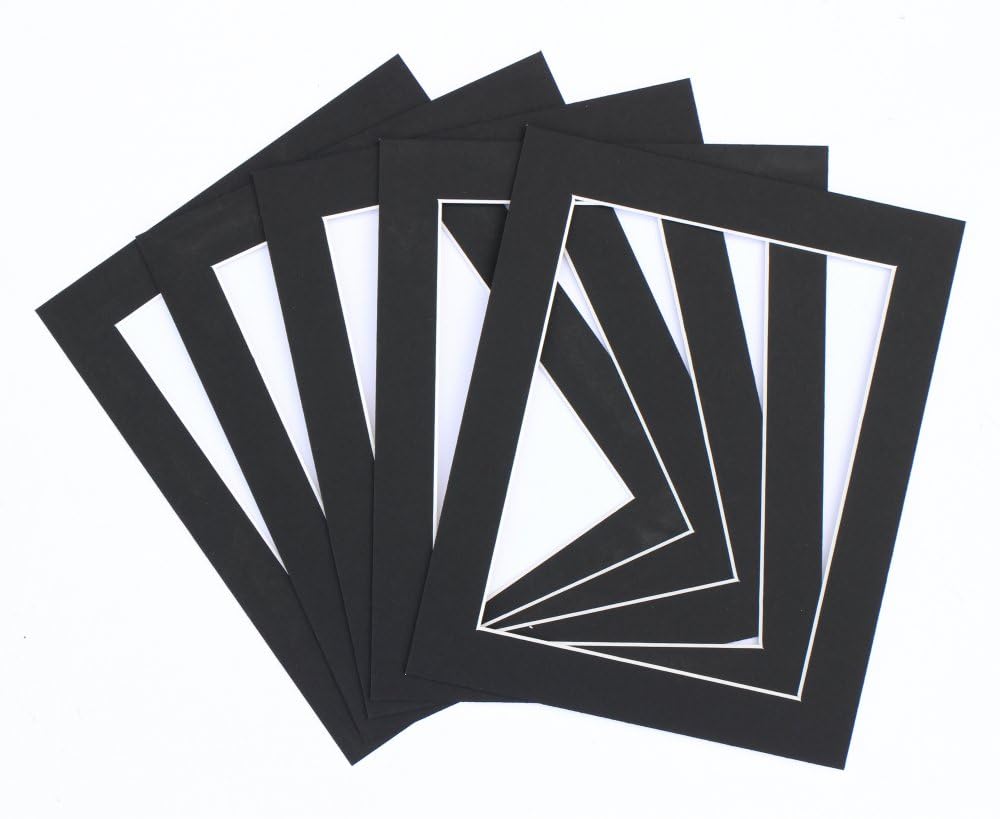 Frame Company Pack of 3 Black Mounts 12x10 for 9x7 inch *Choice of Colours*