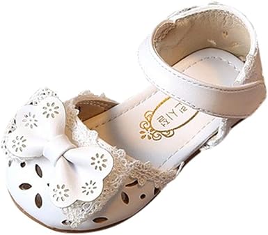 Sandalias con suela suave para bebé niña, zapatos de boda, vestido de piel,  zapatos de princesa con bowknot, talla 15 – 30 blanco 22 : Amazon.es:  Zapatos y complementos