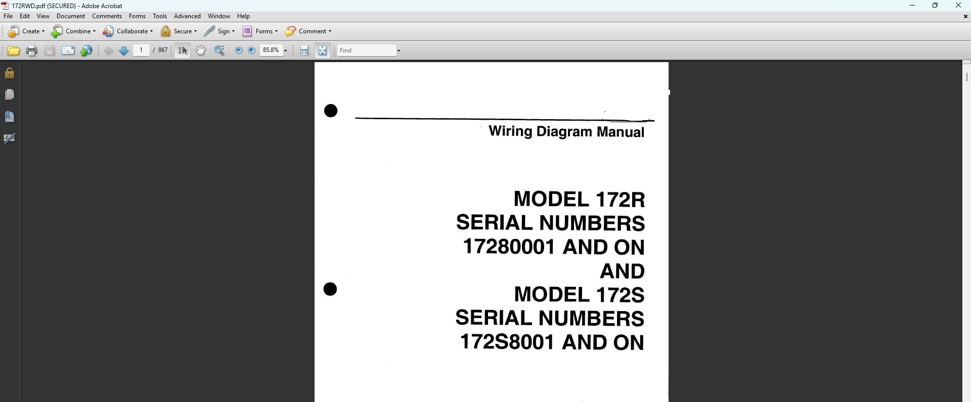 c 172 wiring diagram electrical manual 172r 172s