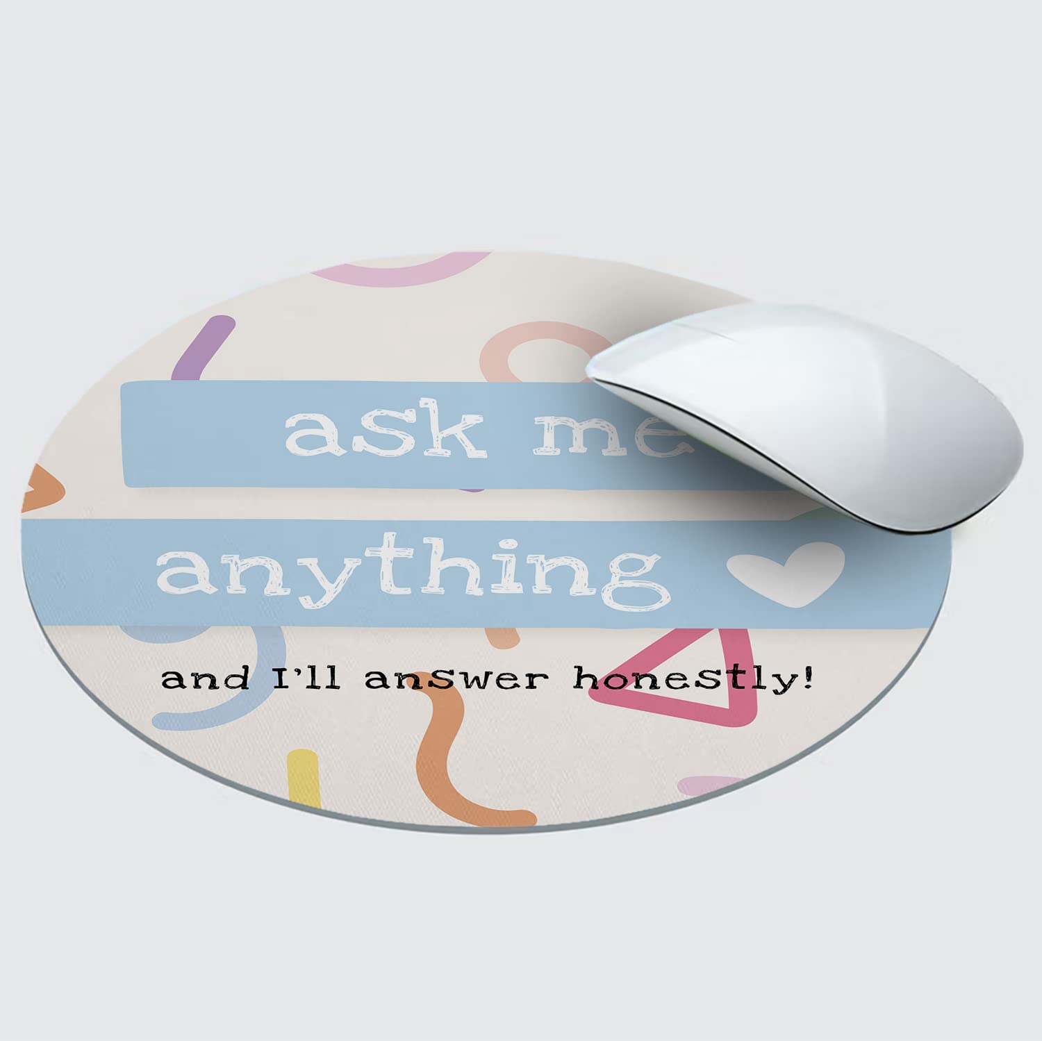 PAPER PLANE DESIGN Anti Skid Mouse Pad for Desktop and Laptop Computer (Round , Size- 20 cm ) s57