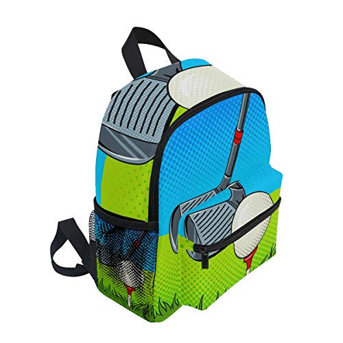AUUXVA Kids Backpack Sport Club Golf Ball School Bag Kindergarten Toddler Preschool Backpack for Boy Girls Children2