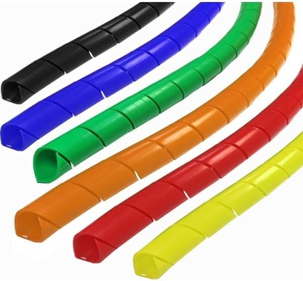 0.25 in. 50 ft. Polyethylene Spiral Wrap for Protector Wire Sleeve - Orange