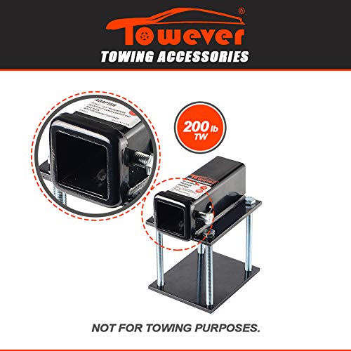 Towever 83801 Rv Bumper Hitch Receiver 2 Inches Adapter For 4-4.5 Inches Travel Trailer Rear Bumper #TOP2