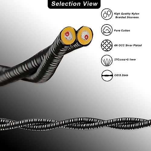 Cable de interconexión estéreo RCA con cable de tierra para preamplificador y giradiscos 7