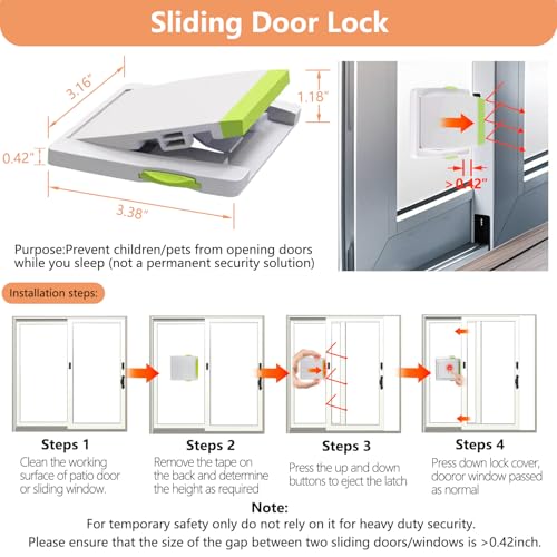 Aozzy 240cm türabdichtung für mobile klimageräte mit Universaladapter 13/15cm, Sicherheitsschloss & Dichtung für Klimaanlagen/Entfeuchter an Schiebetüren/Fenstern