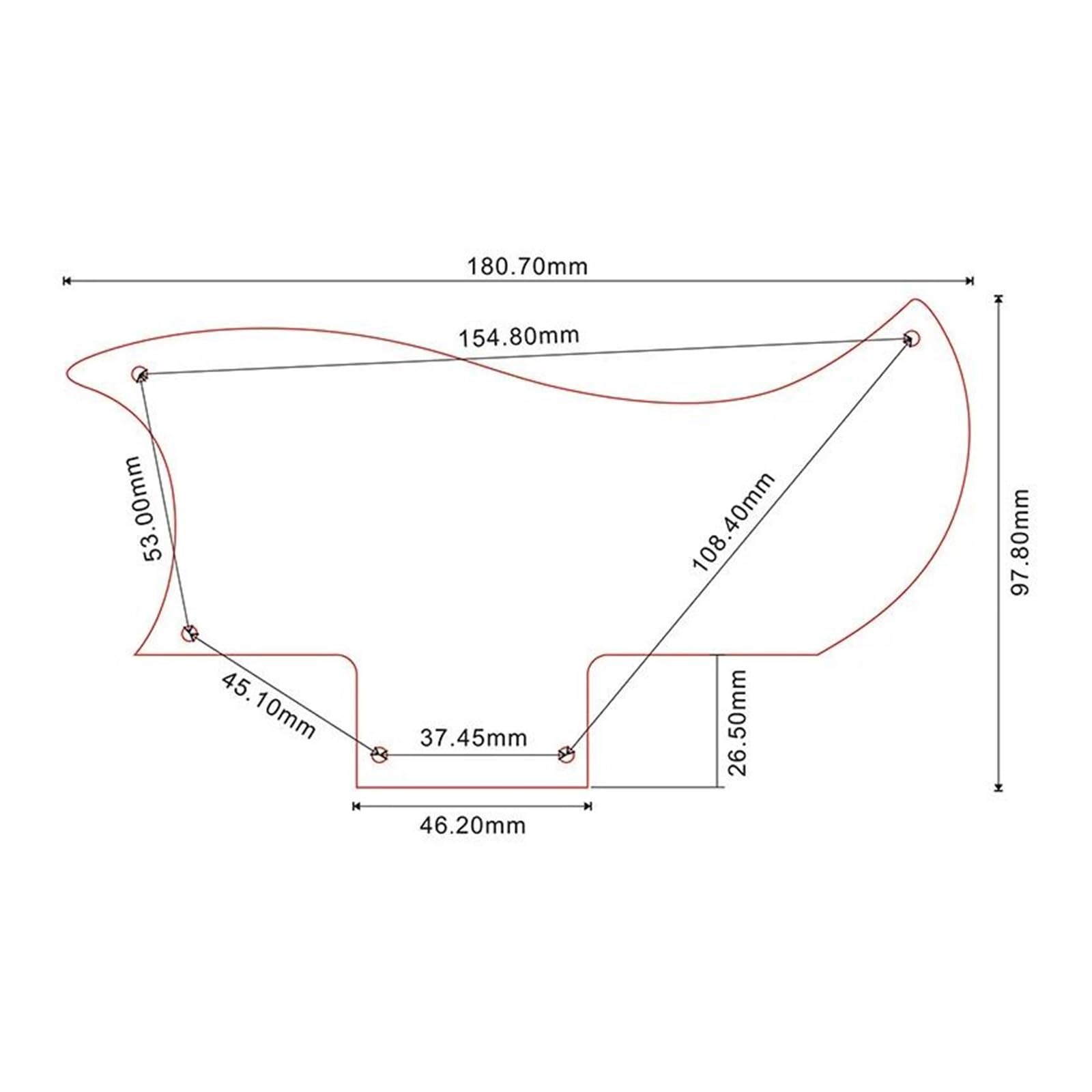 Battipenna Per Chitarra Elettrica Viti A 5 Fori Per Accessori Per Chitarra(3/4)