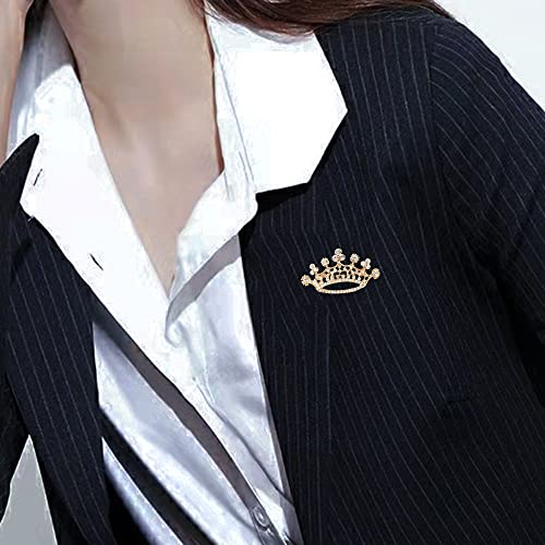 Image of Crystal Rhinestone Princess Queen Brooch Pin Tiara Crown Brooches for Women Tiara for Wedding Party /Banquet /Birthday
