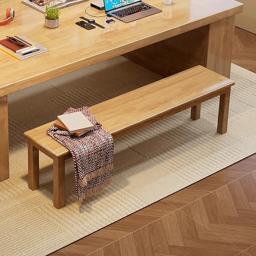 Banco de madera maciza interior para mesa de cocina y pasillo alargado 2
