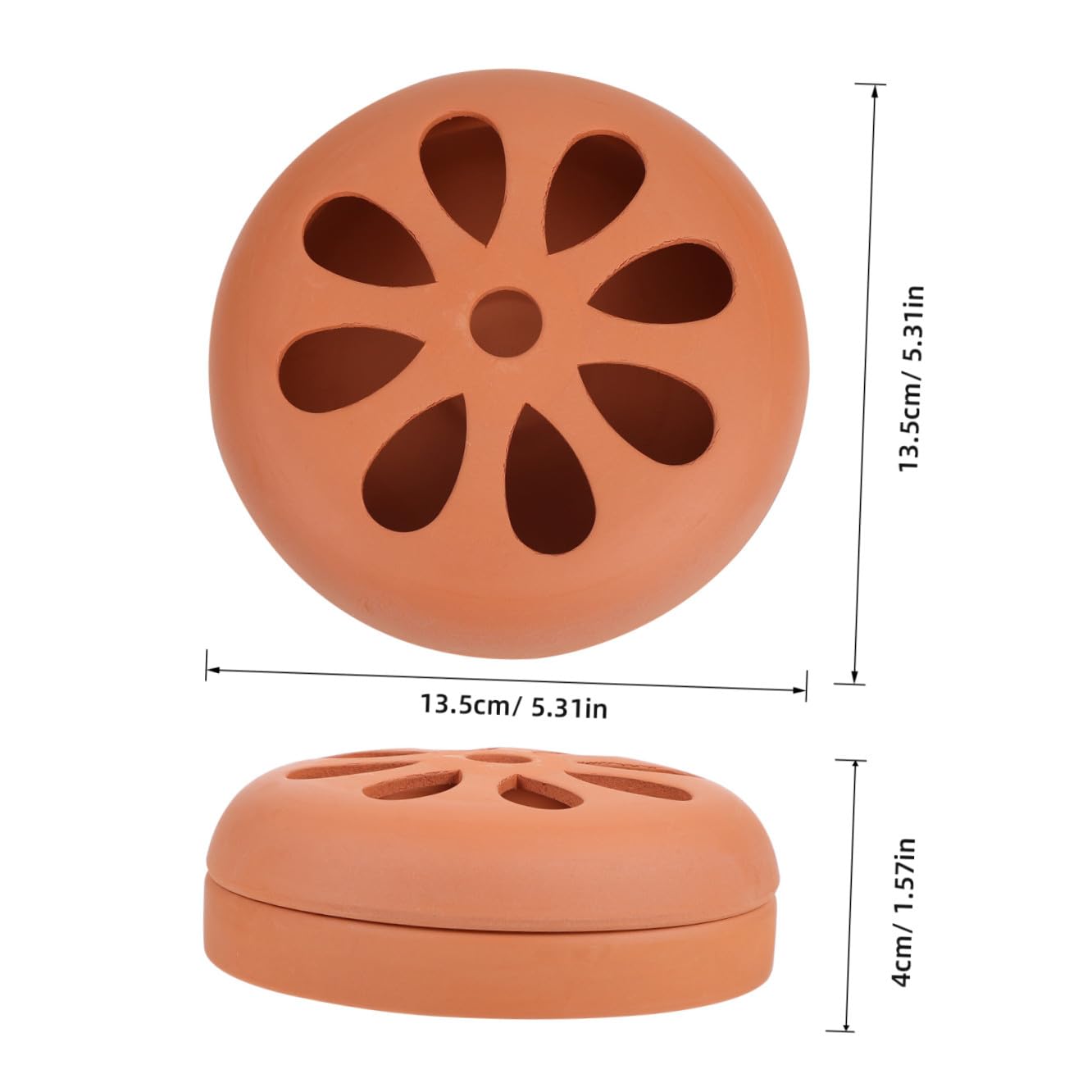 Porta Zampirone Resistente Coperchio Traforato in Terracotta 2 Pezzi Facile da Pulire per Campeggio e Uso Esterno