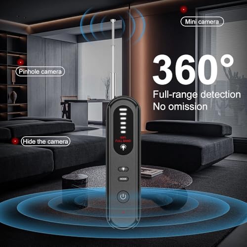 Image of Skypearll T01 Anti Spy Detector-Hidden Camera Detector & RF Signal Scanner-Portable Bug Sweeper for Hotels & Travel-Detects GPS Trackers,Listening Devices & Wireless Signals,5 Levels Sensitivity