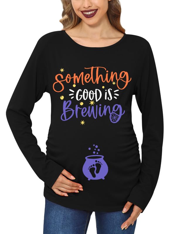 For G and PLWomen's Halloween Maternity Long Sleeve Pregnancy Shirt