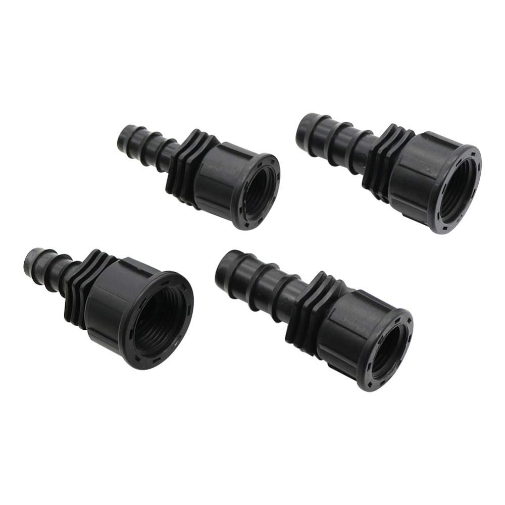 Drip Irrigation Fittings Garden Hose Connection Accessories 1/2" 3/4" Female Threaded Connector to DN16 DN20 Pipe Fitting Barbed Pipe Connectors Agriculture Irrigation Accessories 20 Pcs