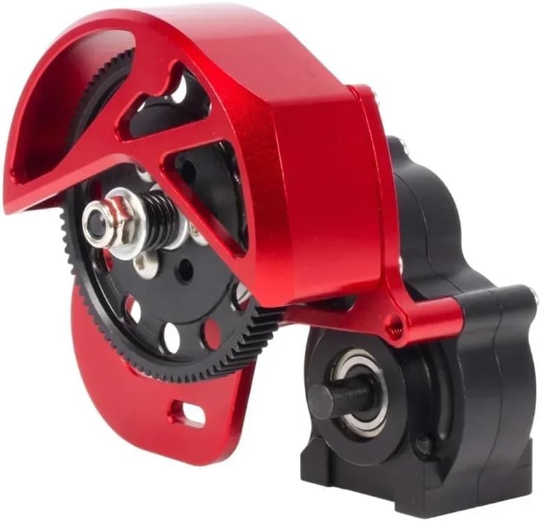 1/10 RC Crawler Gearbox With Motor Compatible With -10 SCX-10 II VS4-10 Chassis Upgrade(RED)