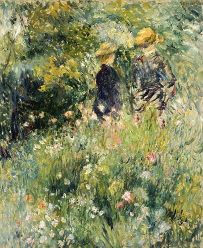 Conversation dans une roseraie Renoir poster affiche toile salon