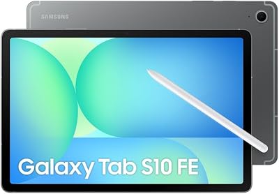 Samsung Galaxy Tab S10 FE, 3 anni di garanzia, Android Tablet, Display 10.9″ LCD, 5G, RAM 8GB, 128GB, 8.000 mAh, S Pen, Android 15, IP68, Gray [Versione italiana]