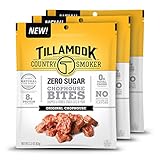 Tillamook Pork Snacks, Zero Sugar Country Smoker Chophouse Bites, Original Flavor Tender Cuts, Ready to Eat Gluten Free Protein Snack, 2.5 oz, 3 Pack