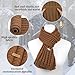 Grevosea Kids Knitted Scarf, Winter Fashion Solid Color Toddler Baby Warm Neck Wrap for Girls Boys 150 * 20cm/59.1 * 7.87inch (Brown)