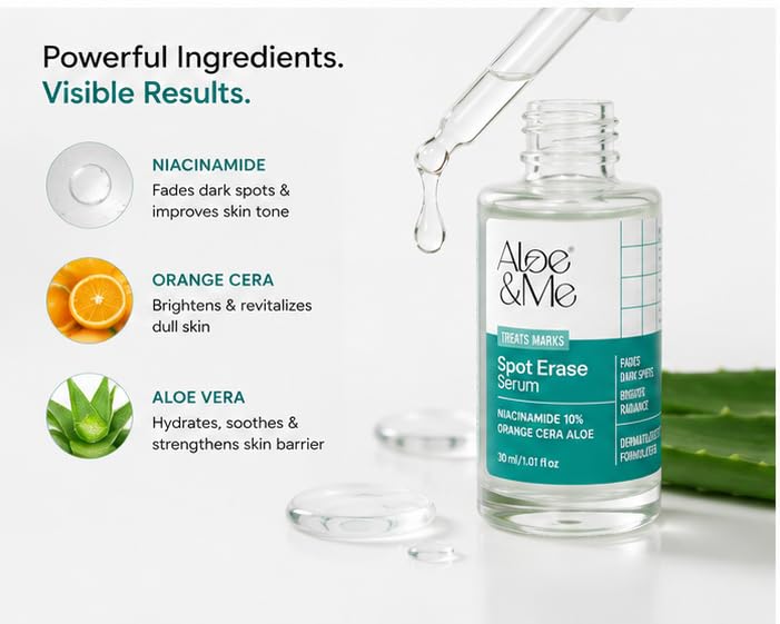 Image of Aloe&Me 3-Step Pigment Clear Kit, Dark Spot Treatment, Pore Shrinking Skincare Set