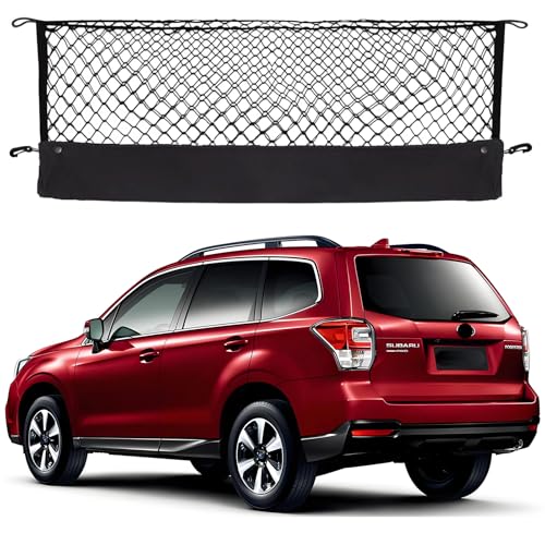 2022 Subaru WRX Cargo Net 5 Envelope Style Cargo Net Compatible with Subaru Forester SK 2026 2025 2024 2023 2022 2021 2020 2019 2018 2017 2016 2015 2014 2013 2012 2011 2010 2009 2008-1998 Trunk Car Rear Tailgate Touring Netting