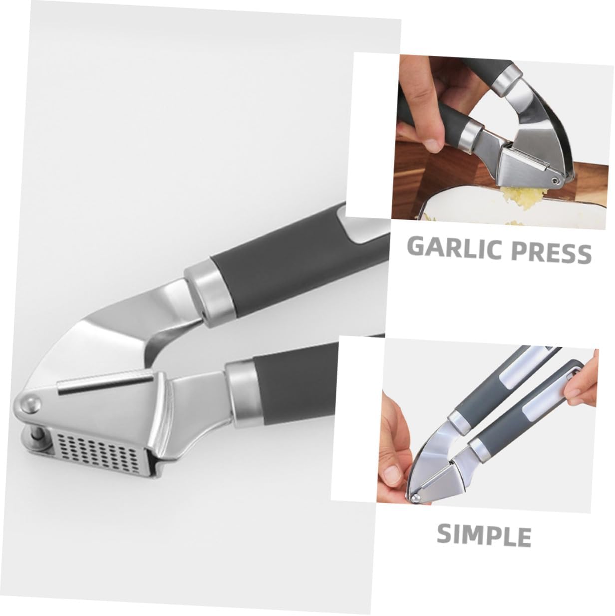 Manual Stainless Steel Garlic Press Mincer Tool Home Kitchen Garlic Crusher for Ginger and Spices