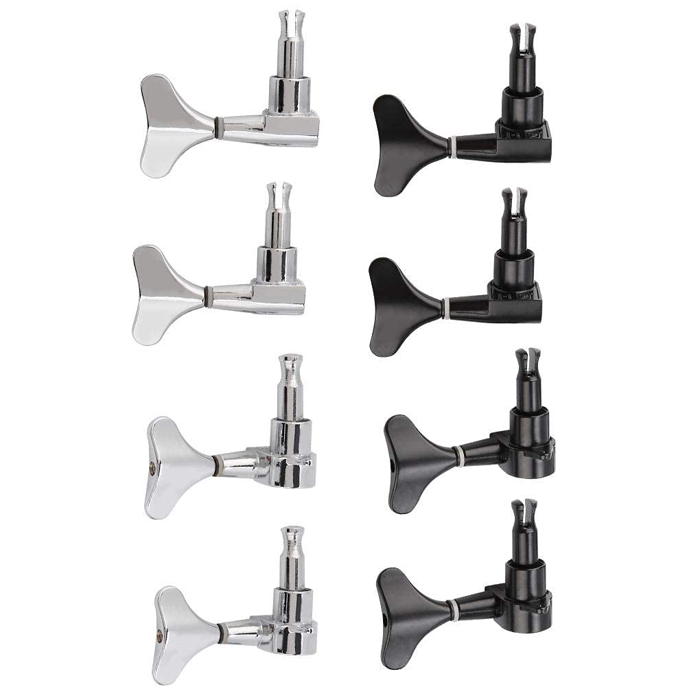 Alomejor 2L2R 4 sztuki uszczelnionych kołków do strojenia gitary basowej w kształcie rybiego ogona przycisk gitara basowa maszyna tuner głowica tuner do precyzyjnego basu i basu jazzowego