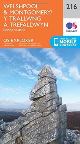 Image of OS Explorer Map (216) Welshpool and Montgomery by Ordnance Survey (2015-09-16)