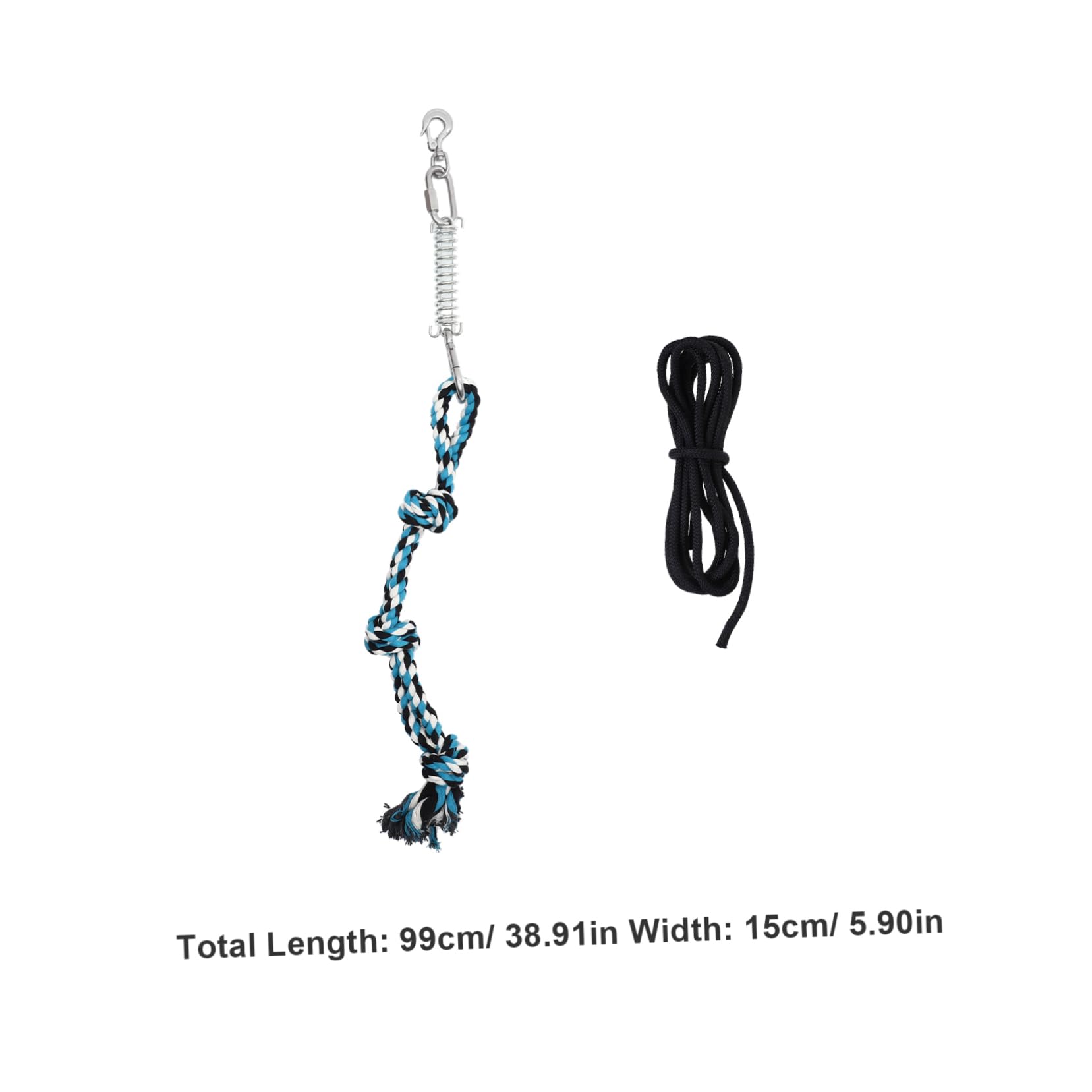 CORHAD Dog Rope Toy Spring Pole Pet Exercise 5m Sturdy Rope Dog Toy Rustproof Stainless Steel