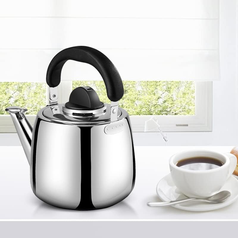 Miniatura 7 de Hervidor de té  Tetera silbante de 3 cuartos para estufa  Tetera de acero inoxidable de grado alimenticio  Hervidor clásico de estufa con base