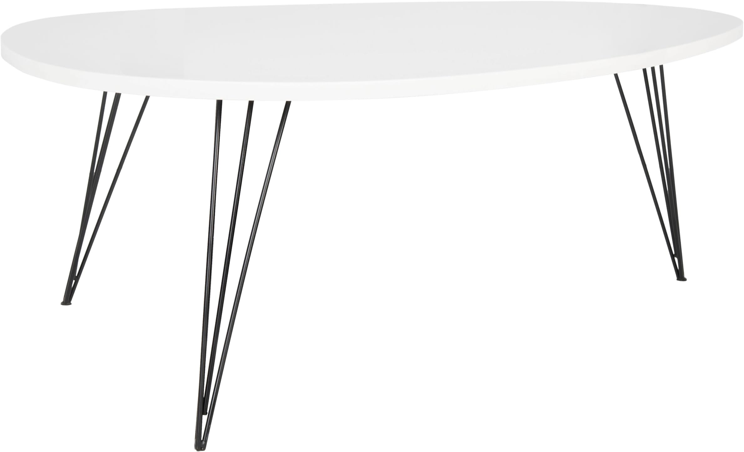 Home Collection Wynton Mid-Century Modern White and Black Coffee Table