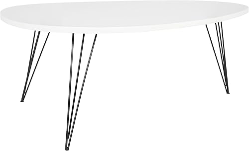 Miniatura 4 de Safavieh Home Collection Wynton Mid-Century - Mesa de centro moderna en blanco y negro Blanco/negro,Roble / Negro,negro, topo, (Taupe /