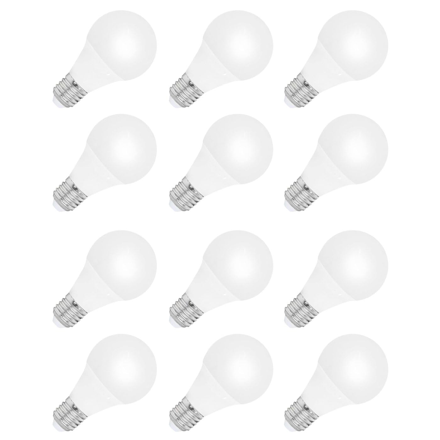 Acan Tradineur - Pack de 12 bombillas LED globo, 12W, luz blanca fría, E27, 1080 lm, 6400k, 11 x 6 cm