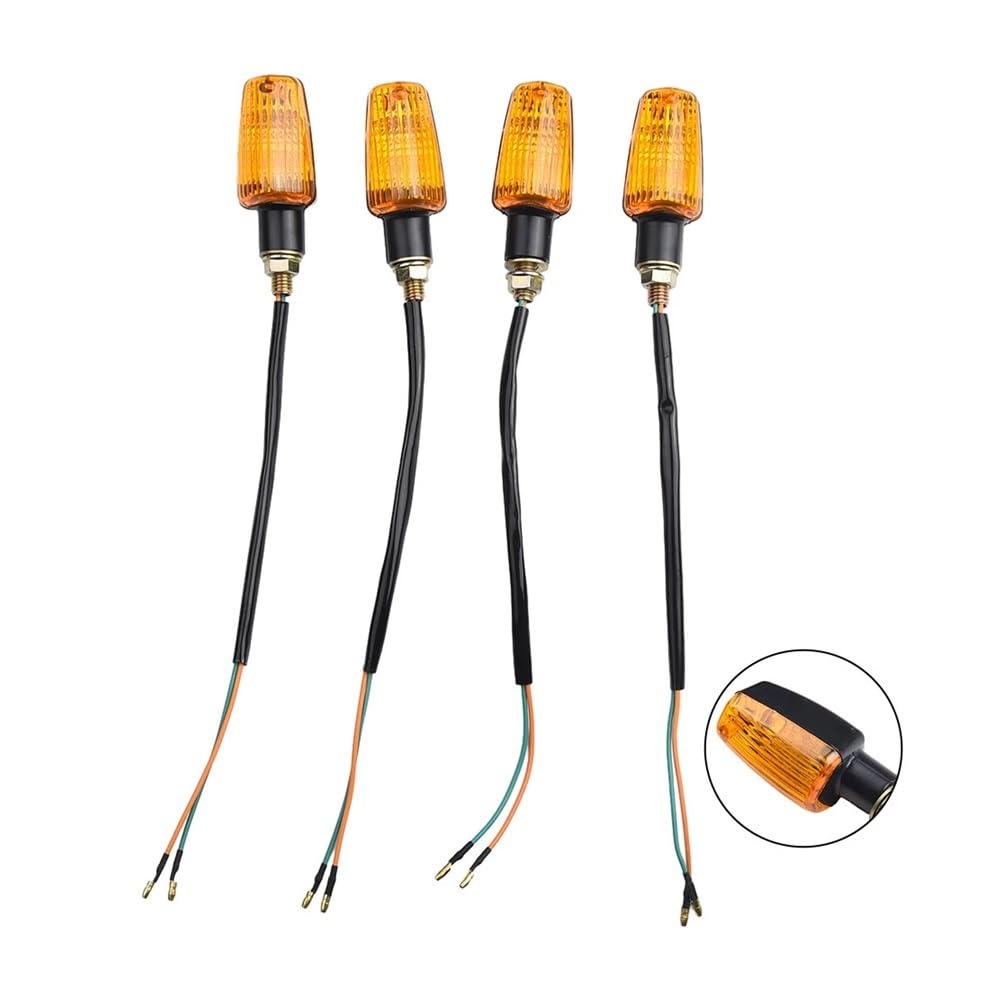 Luces Intermitentes Para Moto – 4 Piezas ámbar, Fáciles De Instalar