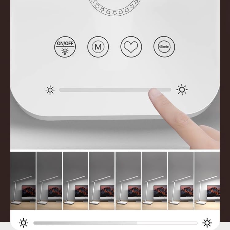 Lampada da Scrivania Lampada da scrivania a LED, lampada da scrivania dimmerabile 4000K, lampada di protezione degli occhi touch da 12 W con attenuazione continua, luce notturna, timer automatico da 4
