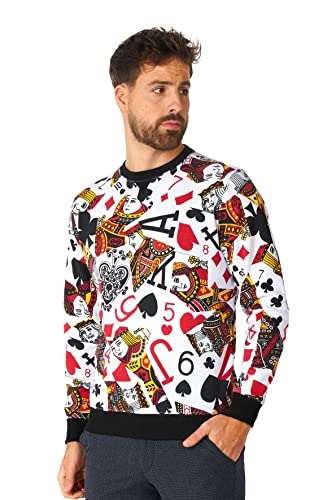Opposuits Men's Sweater - Perfect for Parties - Retro Outfit - with Long Sleeves - Long Sleeve - Crew Neck
