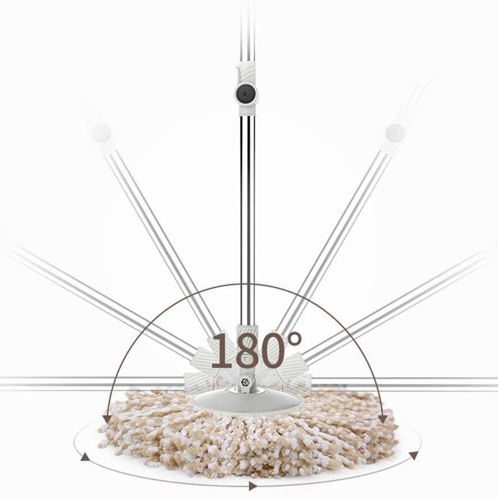 Fregona con centrifugadora， Trapeador Giratorio de 360 Grados, trapeador con rociador for Limpieza Pisos, Juego Cubos giratorios Ruedas y Cabezales Microfibra for Inteligente